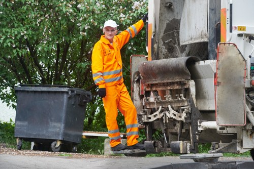 Safety equipment and spill kit ready at a waste transfer site