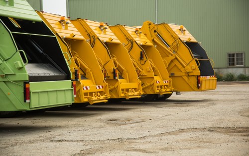 Environmentally friendly waste disposal with a skip permit in use