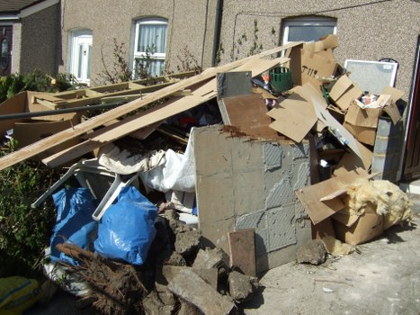 Landfill site for construction debris